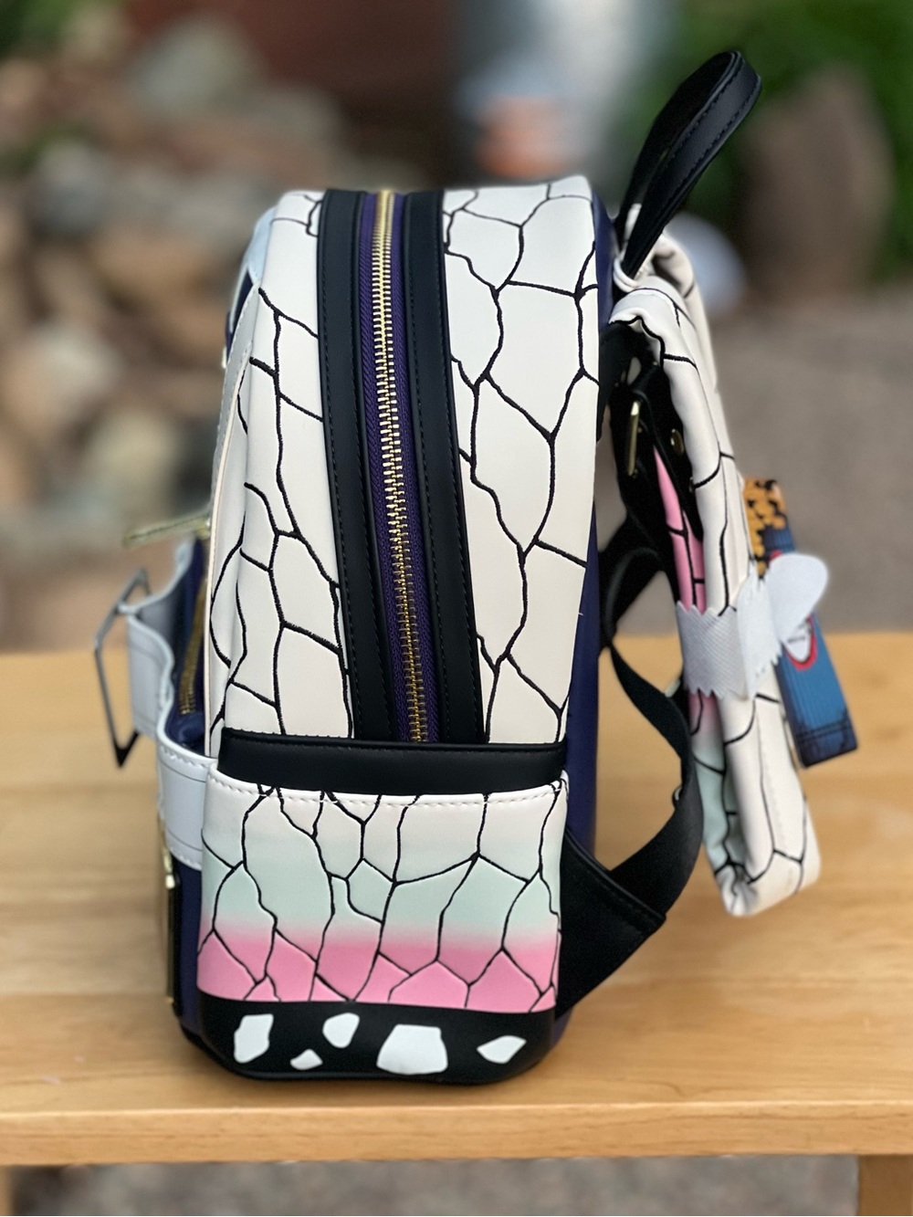 Loungefly Exclusive Demon Slayer Shinobu Kocho Cosplay Mini Backpack NWT - Picture 2 of 8